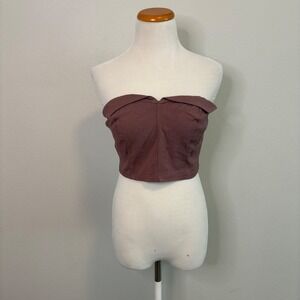 Intimately Free People NWOT Bandeau Sweetheart Neckline Mauve Purple Medium